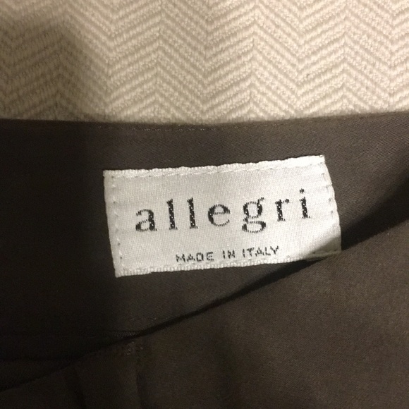 Italian Designer ALLEGRI Brown Straight Leg Trousers Size 10 - Picture 3 of 10